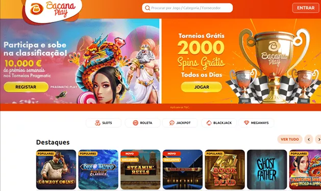 Casino BacanaPlay com bónus de boas-vindas