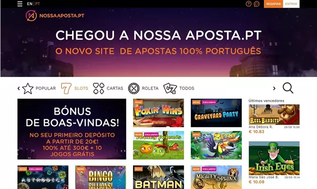 Casino Nossa Aposta com bónus sem depósito e rollover baixo