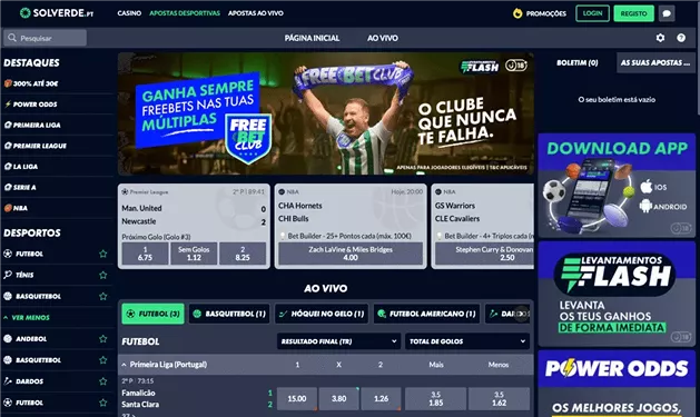 Lobby de jogos do casino Solverde online