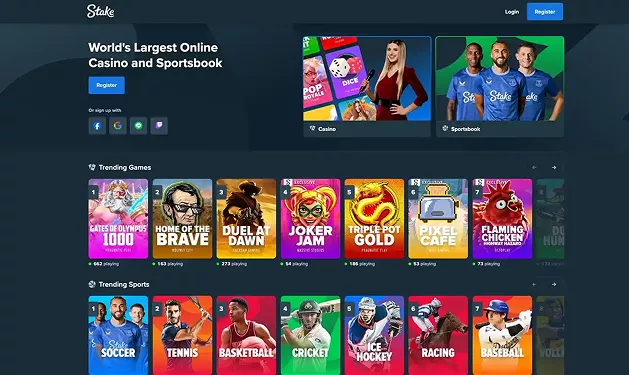 Casino Stake com jogos originais e apostas em criptomoeda